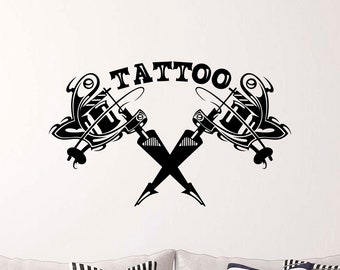 Tattoo Studio Emblem Wall Vinyl Decal Sticker Home Office Salon Logo Art Decor 2(alw)