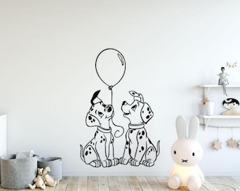 Dalmatiner Wand Aufkleber Vinyl Aufkleber Cartoon Poster Dekor Home Haushaltswaren Kinder Jungen Mädchen Zimmer Schlafzimmer Kinderzimmer Dekor Kinder Geschenk dlm1