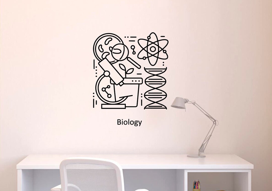 Biology Science Wall Vinyl Decal School Education Sticker Home Etsy