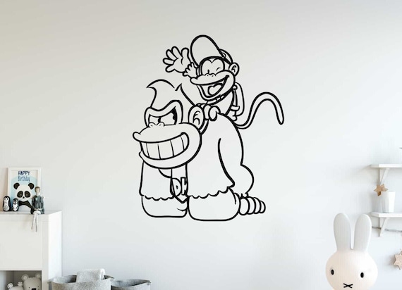 Donkey Kong Wall Decal Vinyl Sticker Video Game Character | Etsy