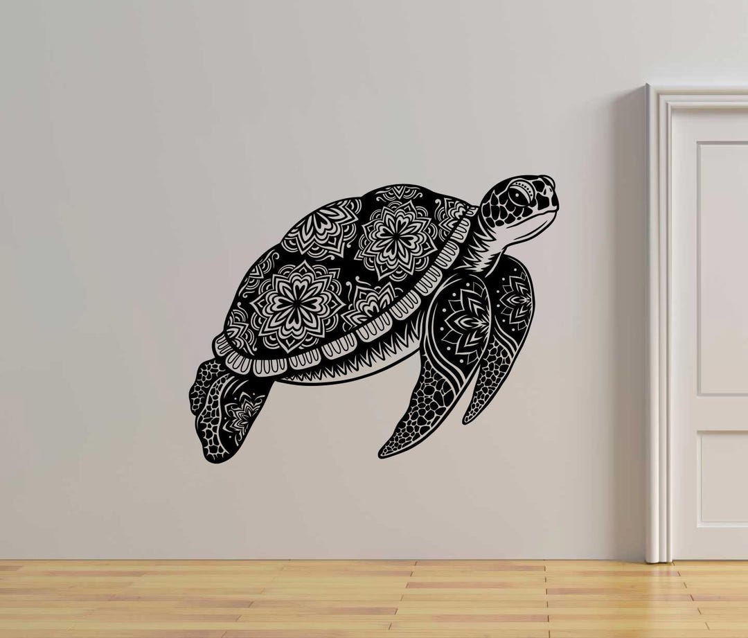 Sea Turtle Wall Decal Vinyl Sticker Bathroom Decor Ocean Beach Gift ...