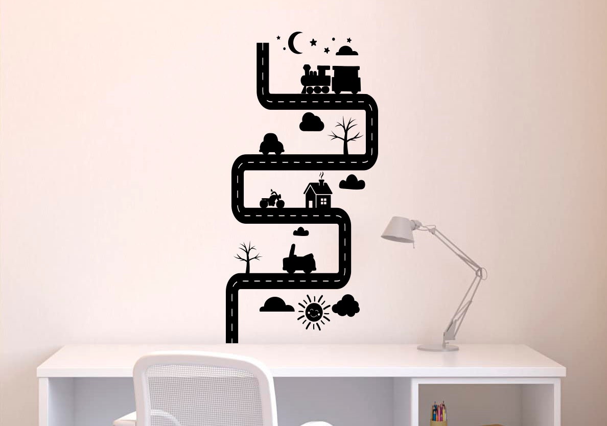 Winding Road Wall Vinyl Decal Sticker Journey Home Art Kids - Etsy