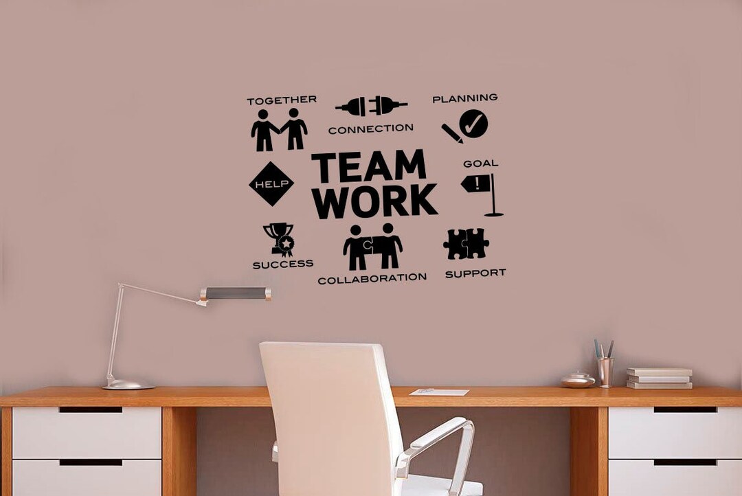 Teamwork Wall Decal Vinyl Sticker Business Office Motivational Decor 60 ...