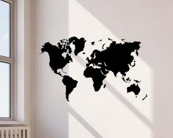 Weltkarte Wand Aufkleber Vinyl Aufkleber Reise Wand Kunst Geschenk Wand Dekoration Büro Schild Schablone Indoor Outdoor Gebrauch 3031