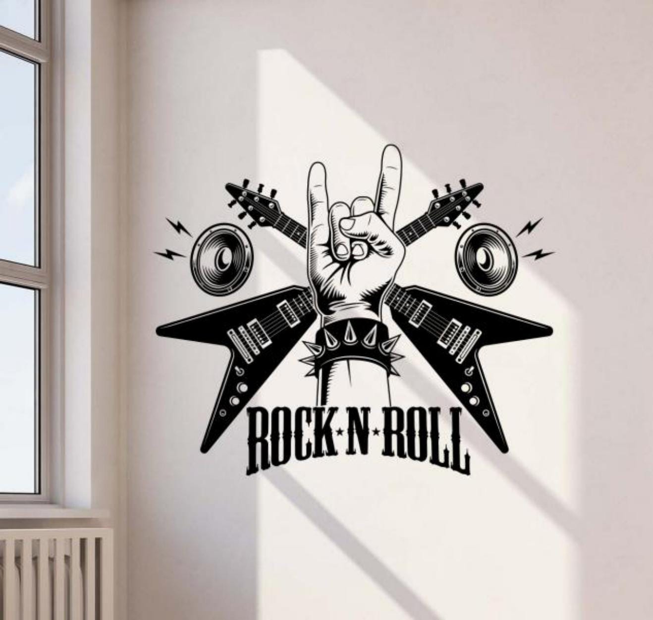 Rock N Roll Stencil - Etsy