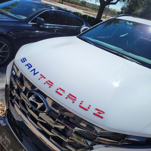Black Matte Raised Letters For Hyundai Santa Cruz Tailgate – 2022 2023