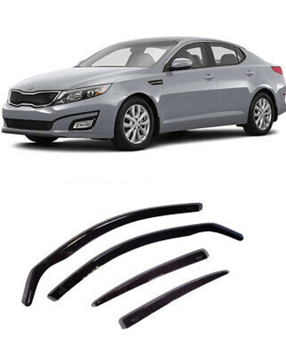 For KIA OPTIMA 2010 2011 2012 2013 2014 2015 Window Visors Sun Rain Guard Wind Deflectors Window