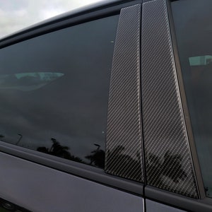 fits KIA FORTE 2019 2020 2021 2022 2023 real carbon fiber pillar post 8 pcs B pillars cover