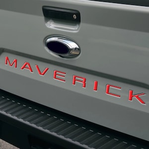 Raised Tailgate Decals Stickers Insert Letters Compatible with 2021 2022 2023 2024 MAVERICK reflective tailgate letters Red