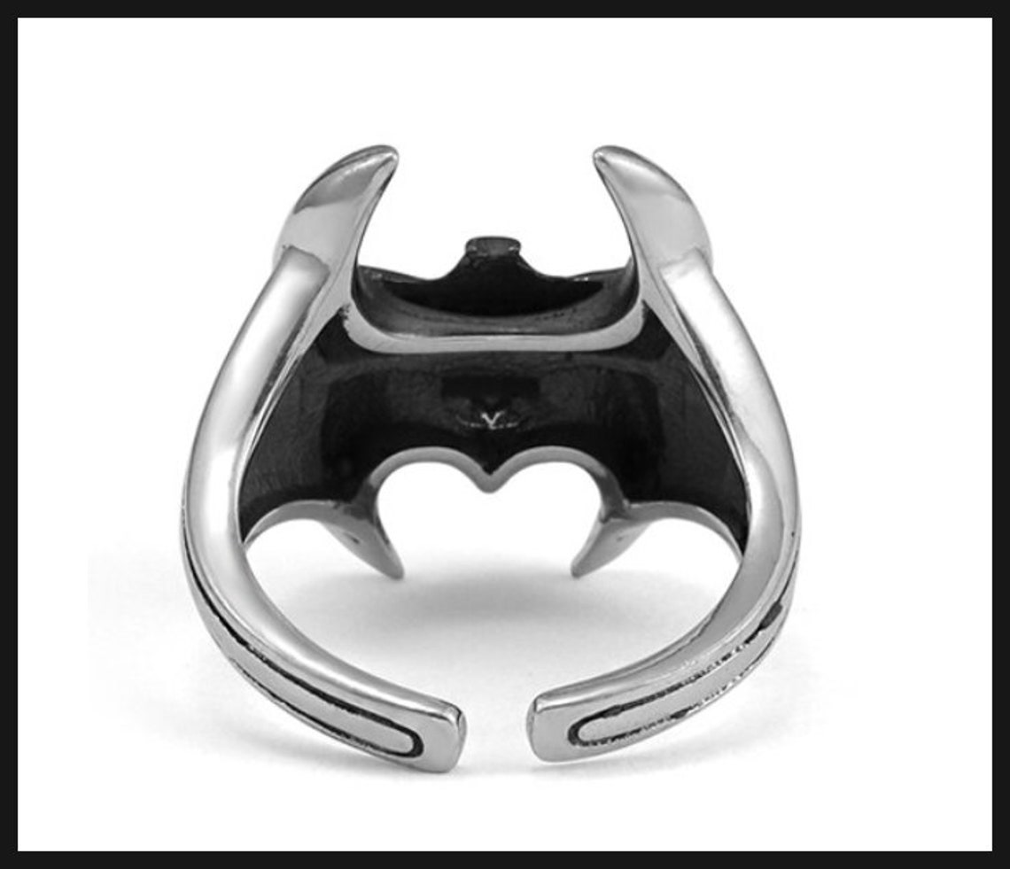 Pure Silver Bat Ring 100 Pure 925 Sterling Silver Jewelry Etsy