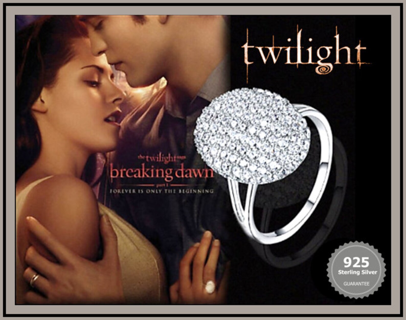 S925 Silver twilight Bella Swan engagement ring Breaking Dawn Etsy