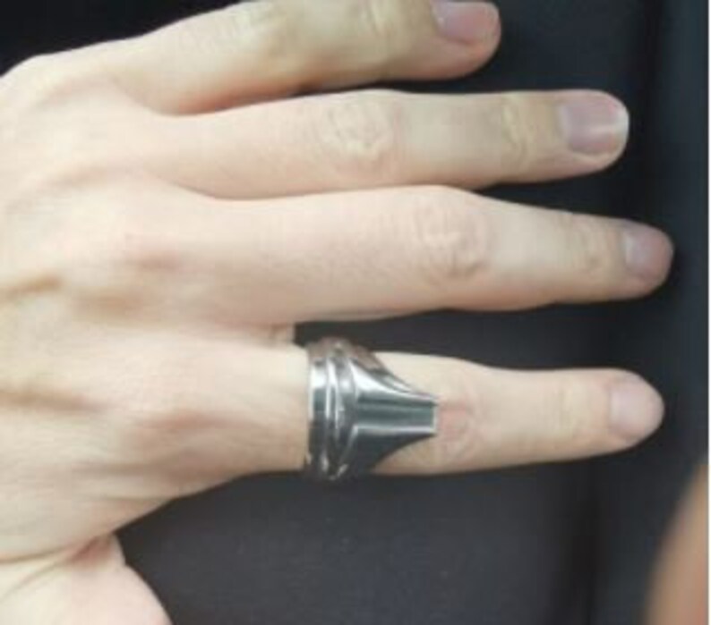 The Mandalorian helmet ring men star wars ring stainless steel soldier helmet ring jewelry star wars Mandalorian silver helmet ring