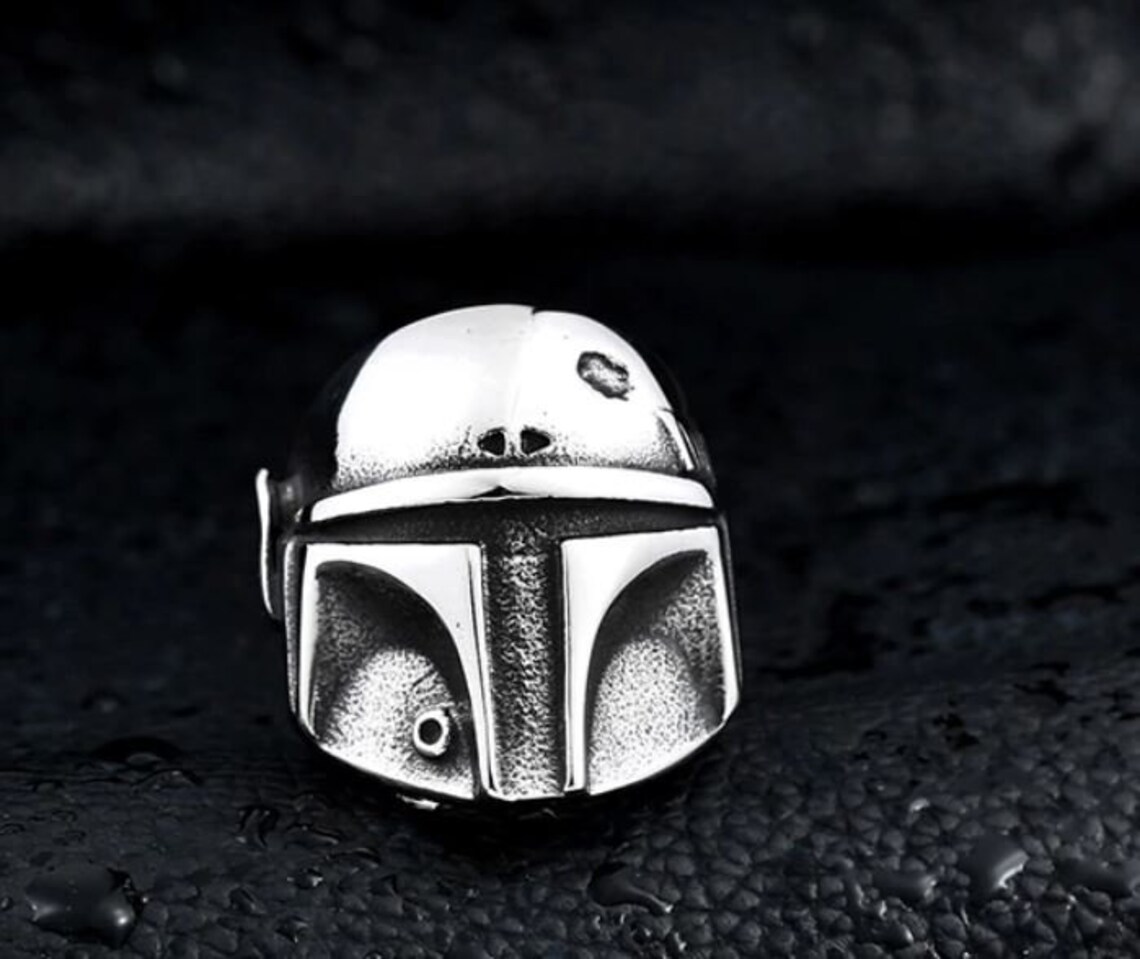 The Mandalorian helmet ring for men star wars ring stainless Etsy