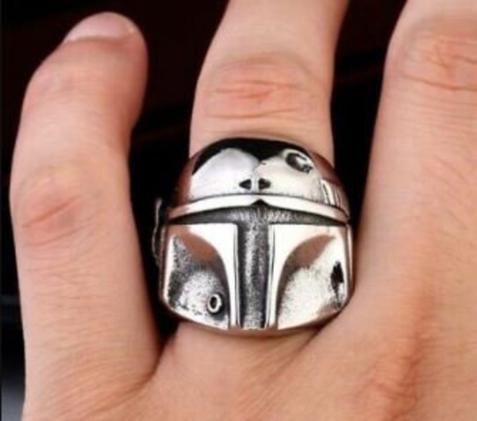 The Mandalorian helmet ring for men star wars ring stainless Etsy