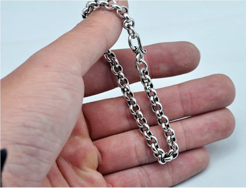 925 Sterling Silver Silver Bracelet For Men /& Women chain bracelet link bracelet Vintage Handmade Bracelet