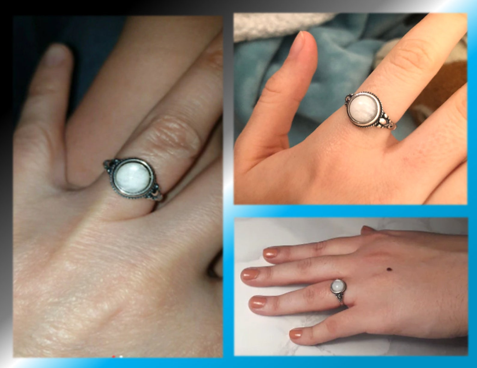 S925 Silver twilight ring bella swan moonstone ring Cullen Etsy