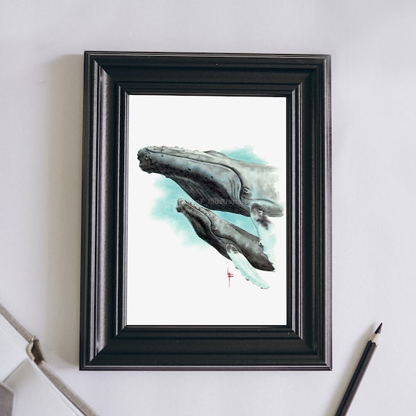 Humpback Whale Print - Etsy