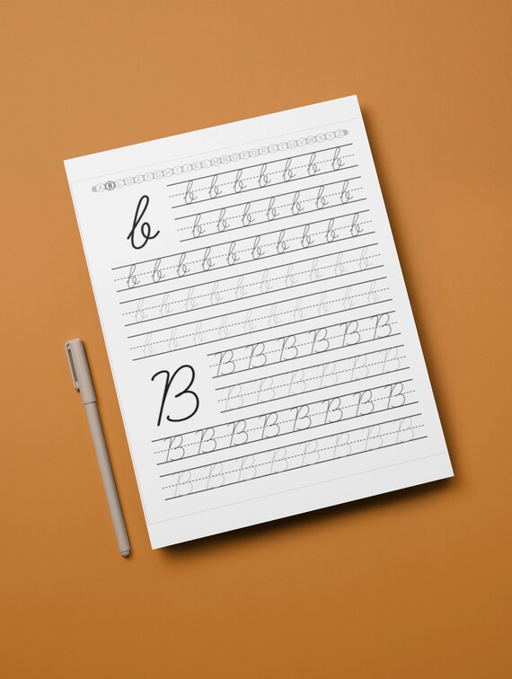 Cursive Handwriting Digital Printable Worksheets for Children | Etsy