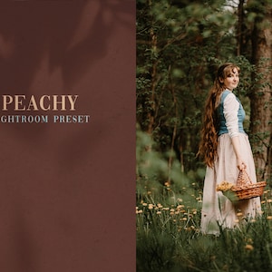 Peachy- Desktop&Mobile Vintage Film Lightroom Preset Moody Editing - One Click Photographer Editing Tools
