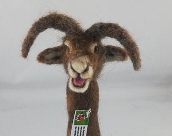 Finger puppet mouflon felted