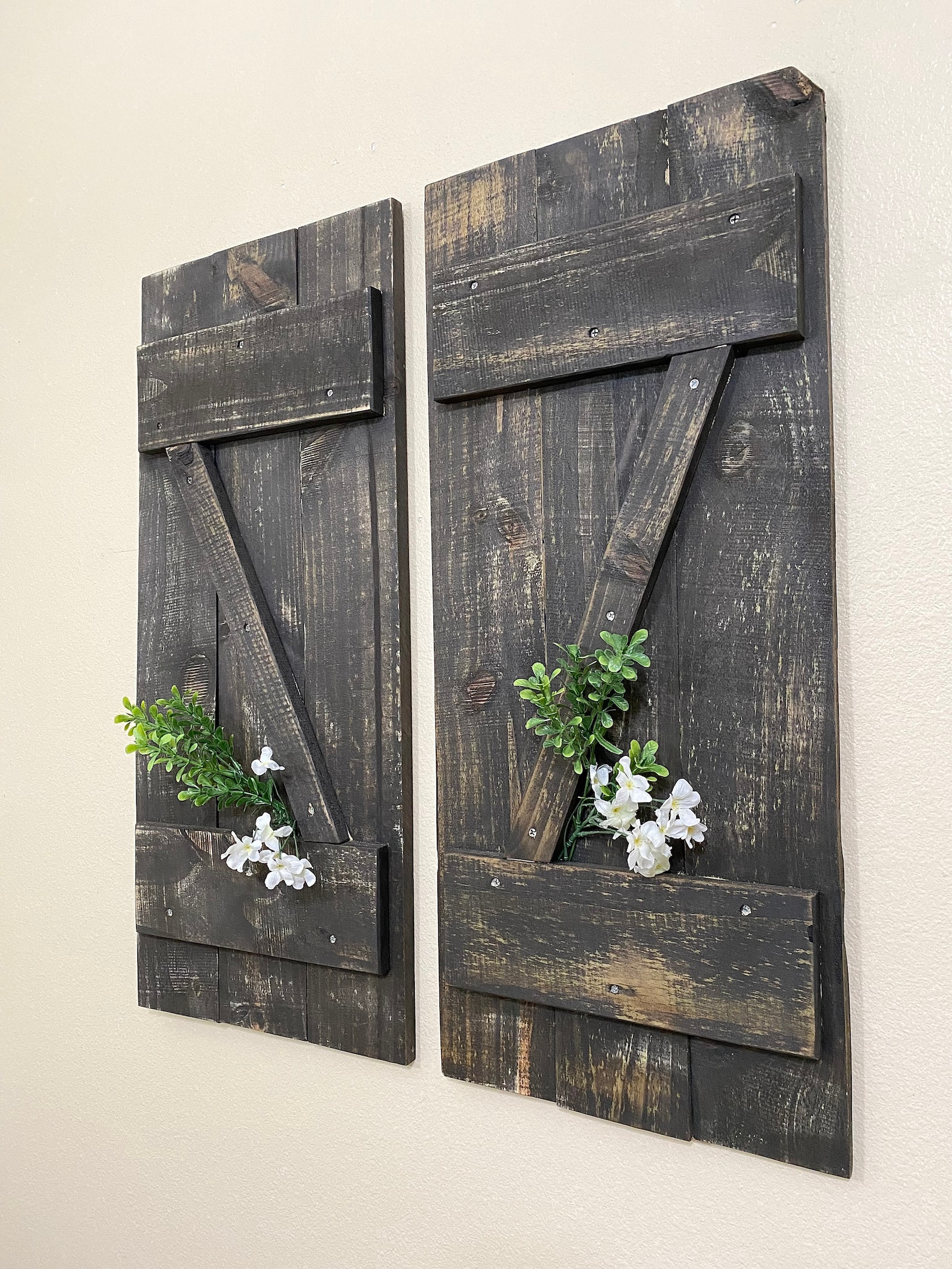 Shutter Wall Decor Wooden Farmhouse Shutters Interior Window Etsy UK