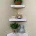 Set of 3 Corner Floating Shelves, White Oak Shelf, Rustic shelf, Nursery Shelves, Bathroom Shelf, Corner Floating Shelves, Corner Shelf 