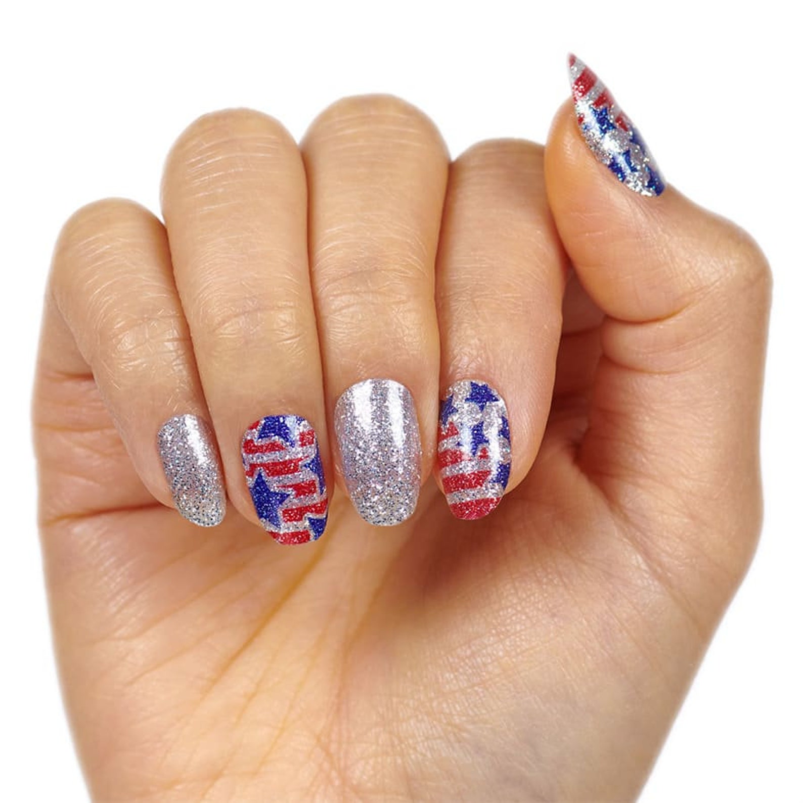 Color Street Nail Polish Strips Glitz and Glory Americana Etsy
