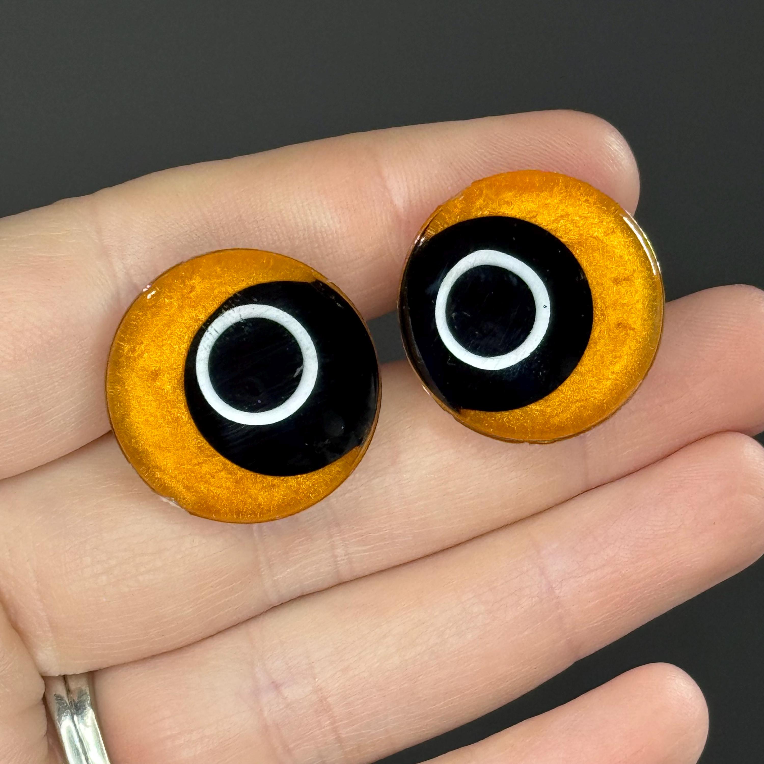 Tiger Orange Hand Painted Safety Eyes | Amigurumi | Crochet