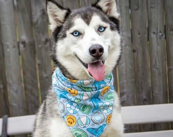 Shark Week Dog Bandana – Summer Pool Cotton Snap-On Cat Scarf