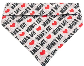 Mamas Junge Valentins Haustier-Bandana - Baumwoll-Snap-On