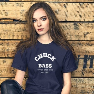 Navy Chuck Bass, Chuck Bass Shirt, Gossip Girl Tee, Chuck Bass Tee, 13 Going on 30, Blair Waldorf, Navy Short-Sleeve Unisex T-Shirt