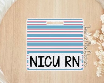 Labor And Delivery Badge Buddy | Blue Pink Badge Buddy | NICU Badge Buddy | L&D Badge Buddy | Glitter Badge Buddy | Nurse Badge Accessory