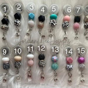 Beaded Badge Reels | Badge Reel Replacement | Mix and Match Badge Reels ...