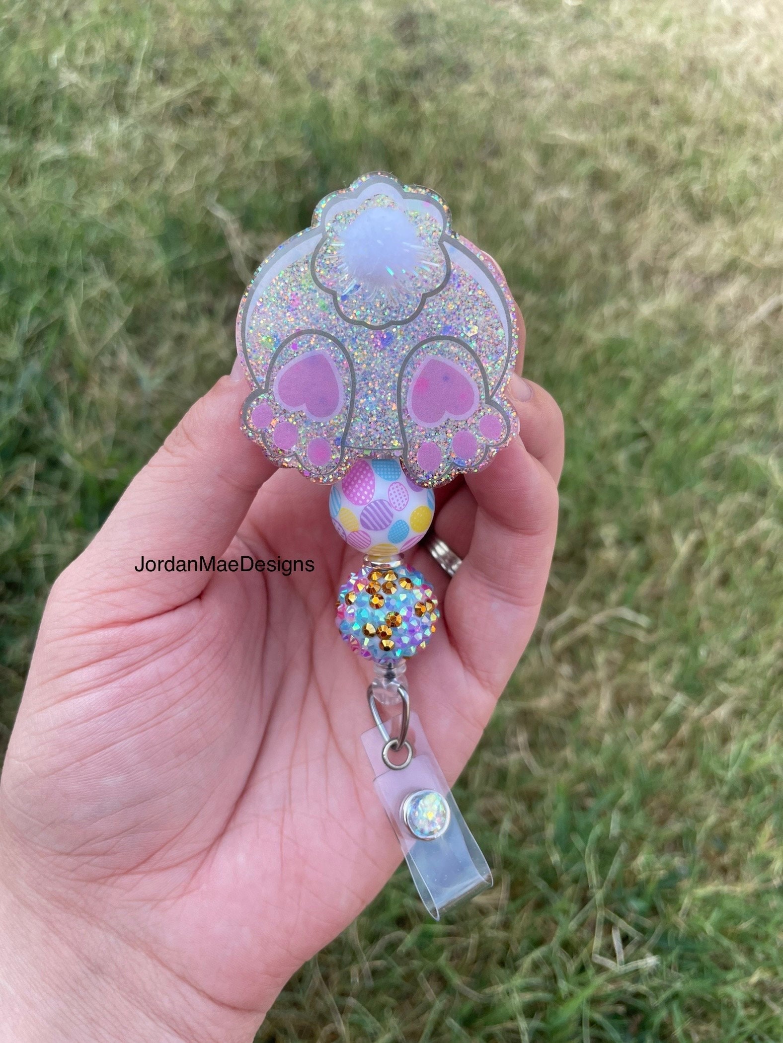Porte-Clés Perles Lapin Violet – Mignon Et Fait Main (Neuf Sans étiquette)
