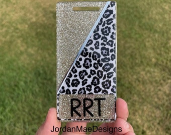 Split Cheetah Badge Buddy | Badge Buddy | Leopard Badge Buddy | Sliver Champagne Badge Holder | Glitter Badge Buddy | Id Holder | Nurse Gift