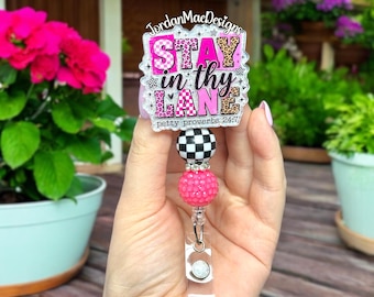 Stay In Thy Lane Petty Proverbs 24:7 Badge Reel | Sassy Badge Reel | Sarcastic Badge Reel | Funny Badge Reel | Petty Badge Reel