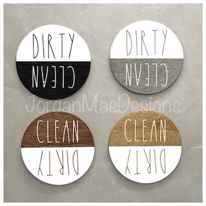 Rae Dunn Inspired Dishwasher Magnet | Clean Dirty Dishwasher Magnet | Dishwasher Reminder Sign | Wedding Decor Gift | Rae Dunn Home Decor