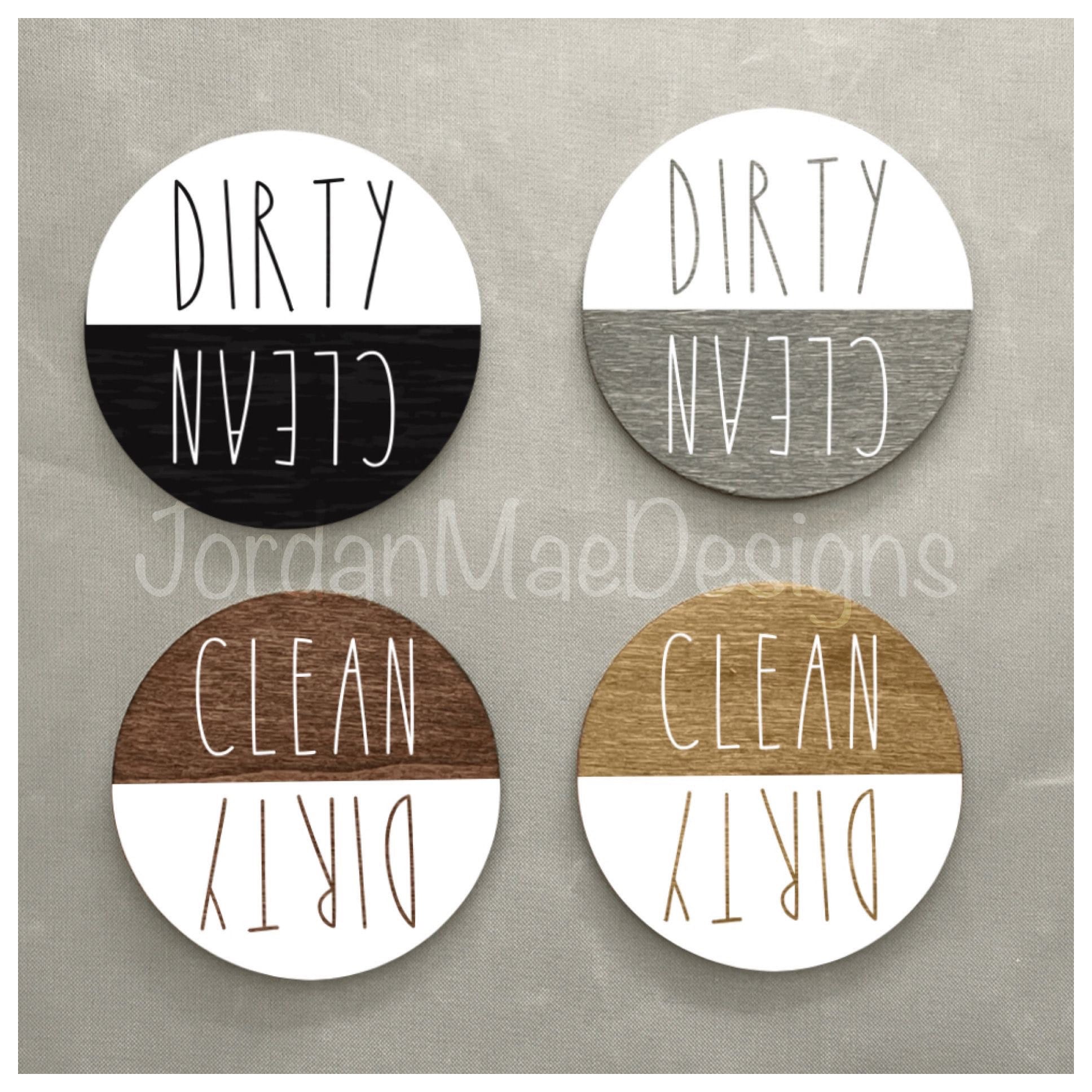 Dishwasher Magnet, Clean Dirty Magnet, Clean Dishes, Dirty Dishes