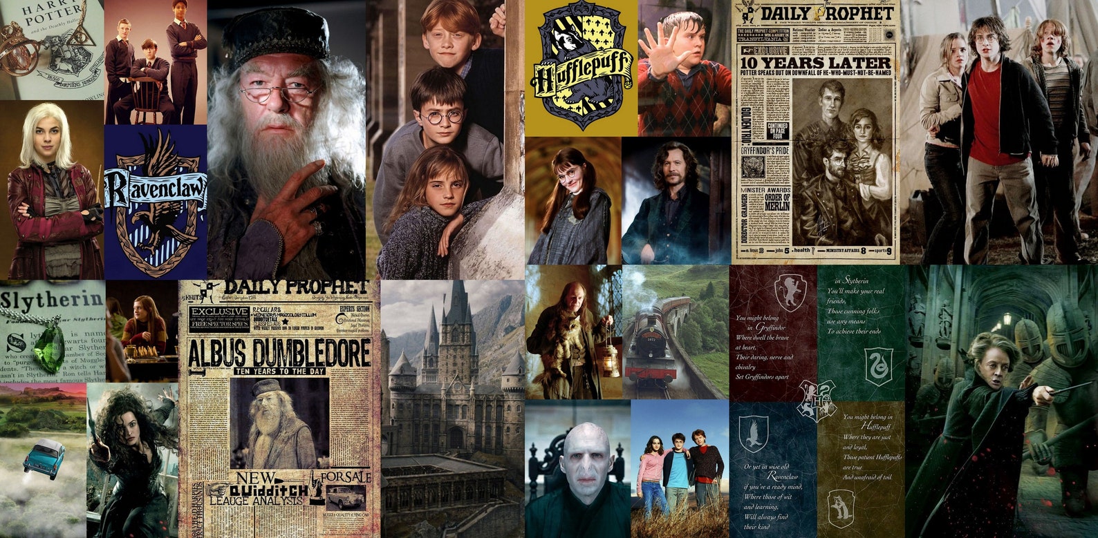Harry Potter Aesthetic Wall Collage Kit 90 Pieces / digital Etsy