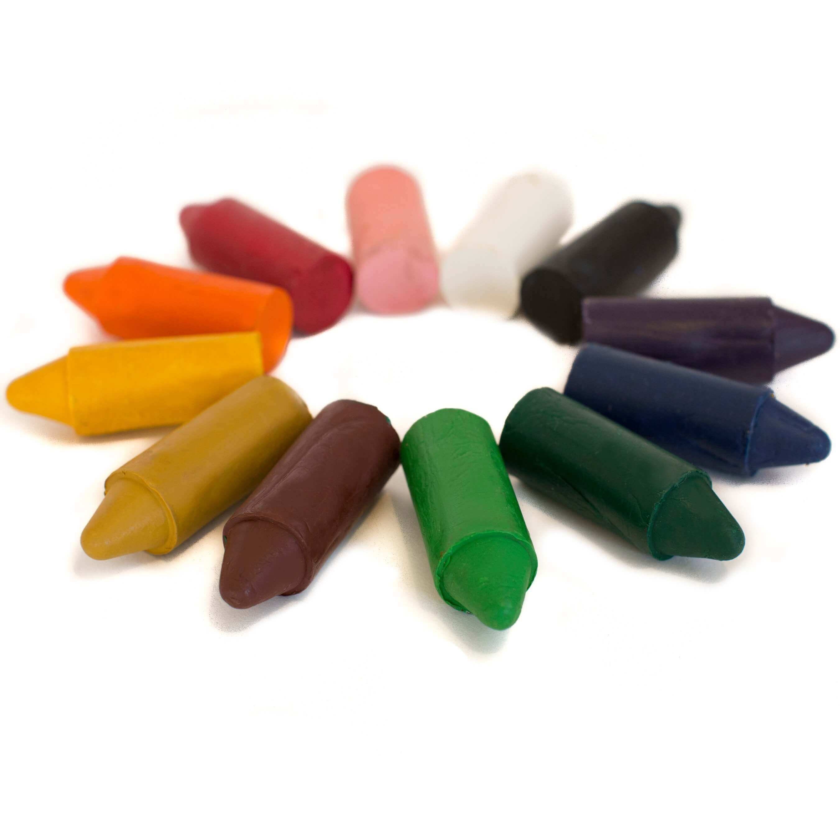 Natural Beeswax Crayons Food Grade Colors Set of 12 Jumbo Etsy