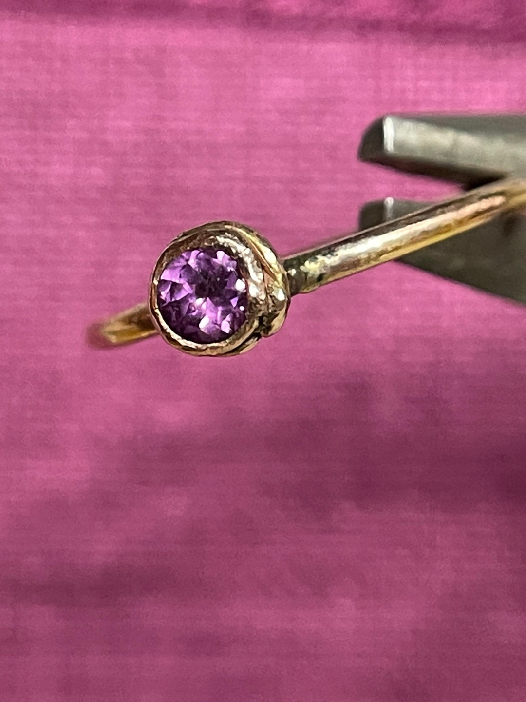 Pink Purple Rhodolite Garnet Ring - Genuine Natural Faceted Lavender ...