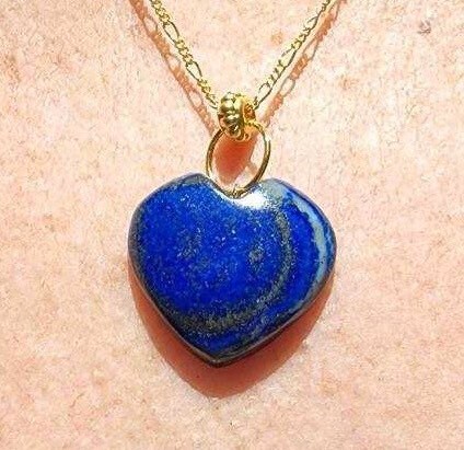 Blue lapis heart necklace deals