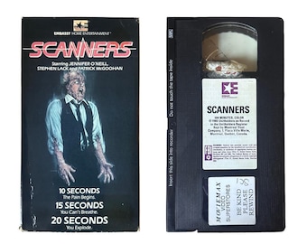 Scanners VHS Tape - Cronenberg Horror Film - Embassy Home Entertainment