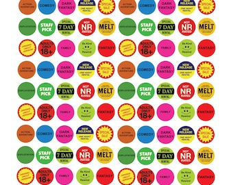 Video Rental Stickers Pack 2