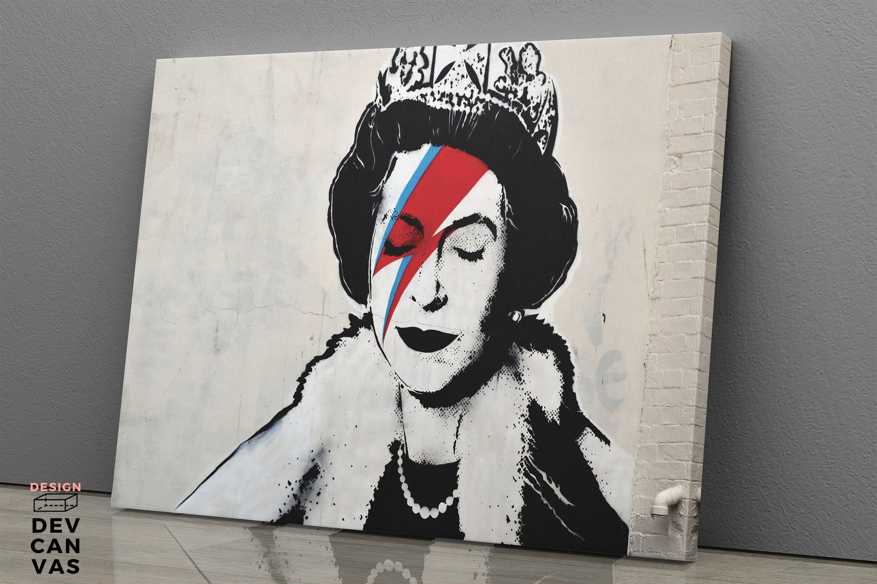 Banksy Artist Art Queen Elizabeth David Bowies Ziggy Stardust | Etsy