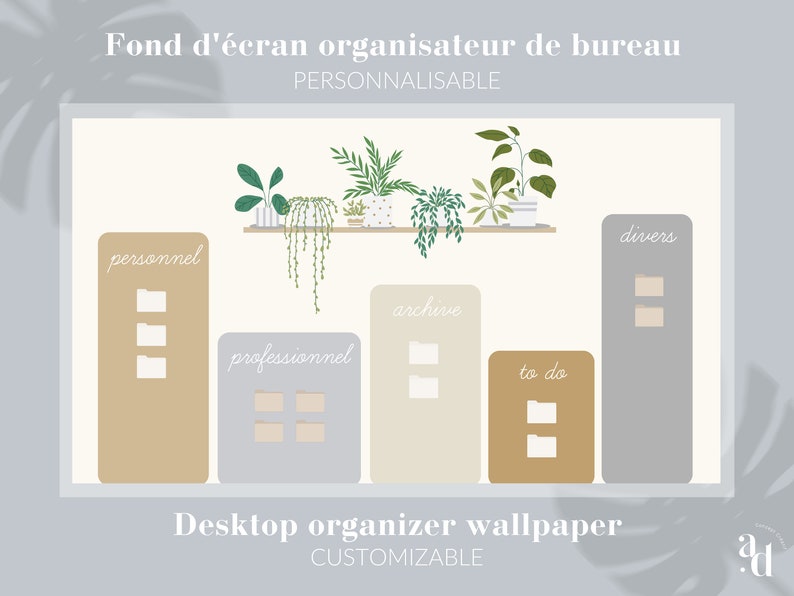 Custom Desktop Organizer Wallpaper to Be More Organized and Etsy