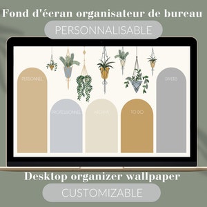 Custom desktop organizer wallpaper to be more organized and productive |  Customize your own