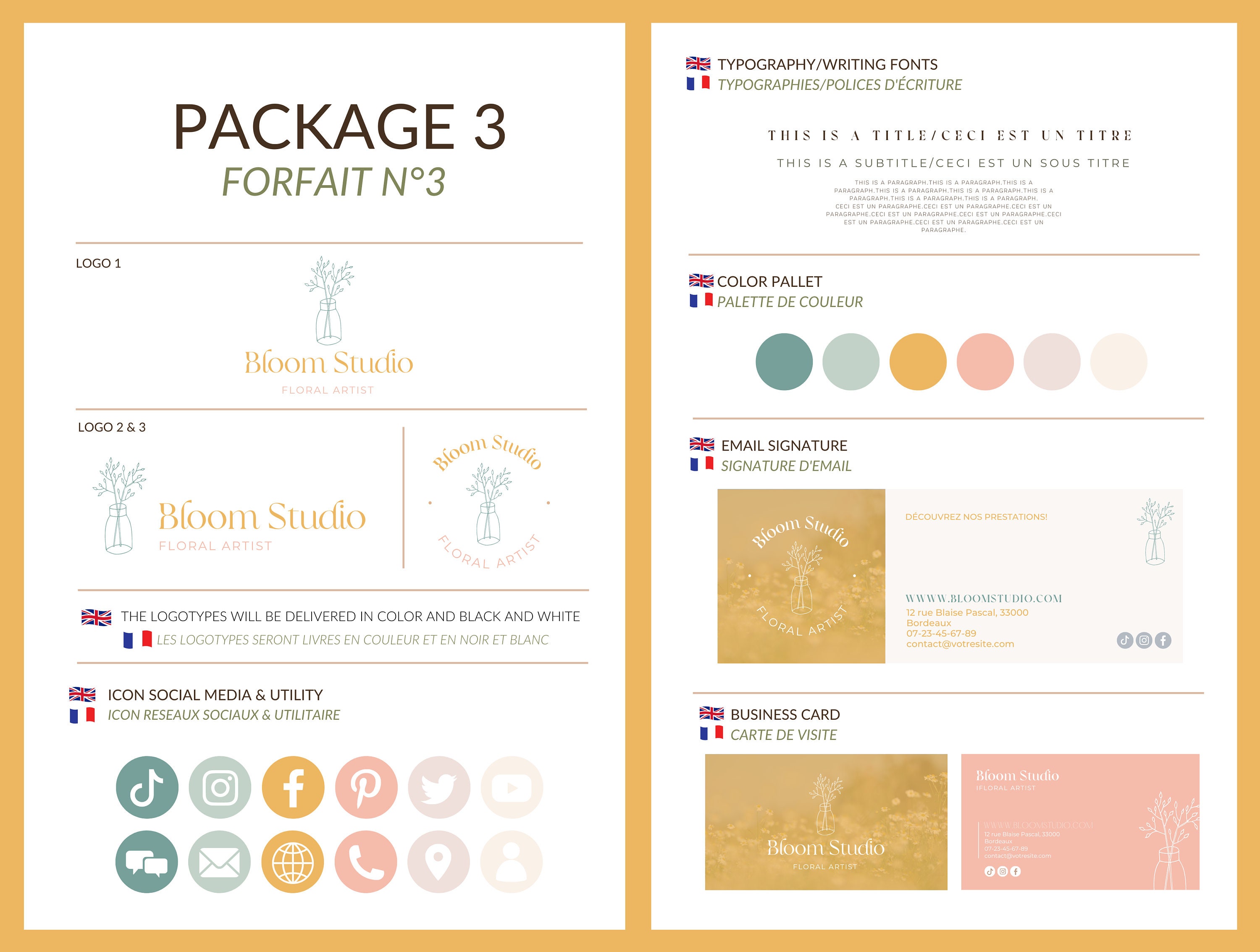 Customizable Logo and Brand Kit, Custom Communication Set With ...