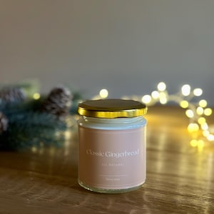 Gingerbread Candle  -  Scented Candle  -  Soy Candle - Christmas Candle - Gift