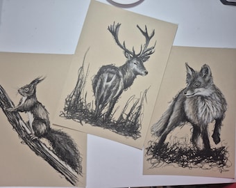 Original charcoal drawing